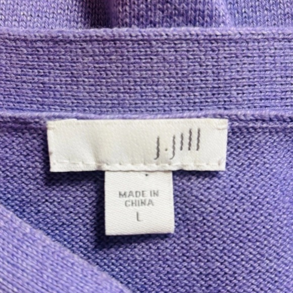 J. Jill Women's Merino Wool Blend Lavender Purple Pullover Tunic Sweater Size L - Picture 4 of 11